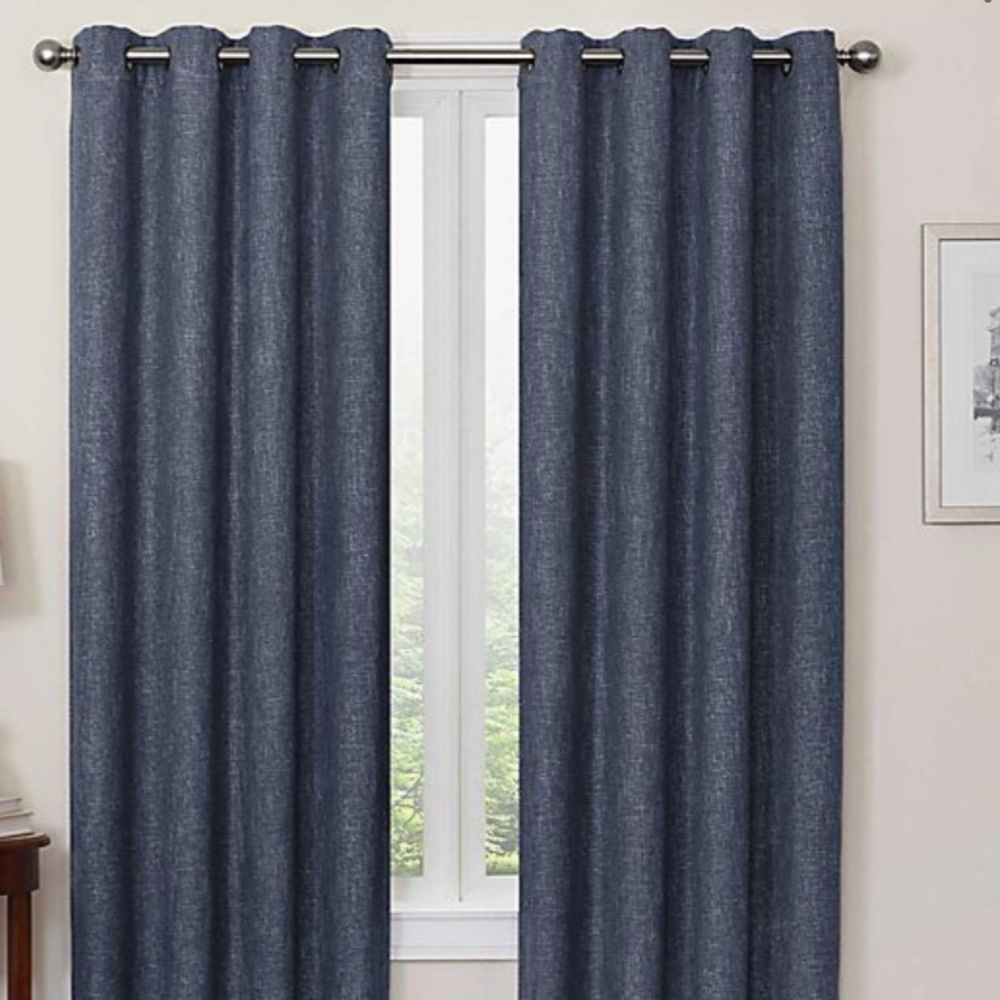 Two Great Quality Navy curtain panels